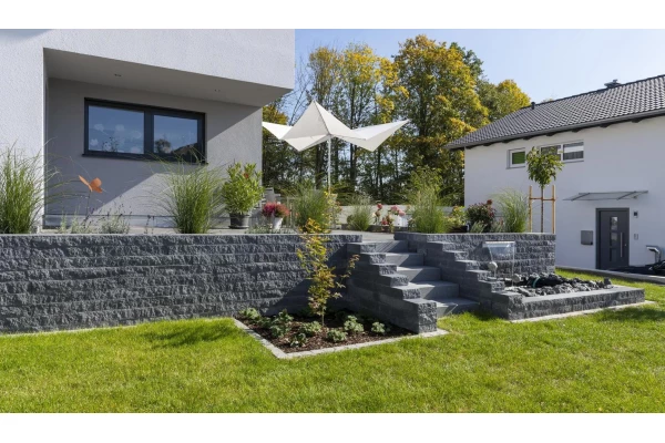 KANN Murs décoratifs Cubaro Mur anthracite éclaté 33,75/22,5/10 demi élé.base