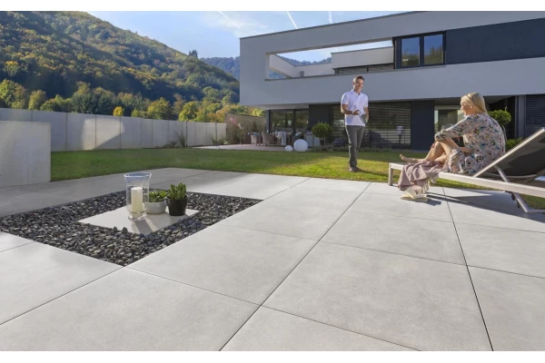 KANN Dalle Rion Gris intense nuancé 80x80x5cm BETONPLUS