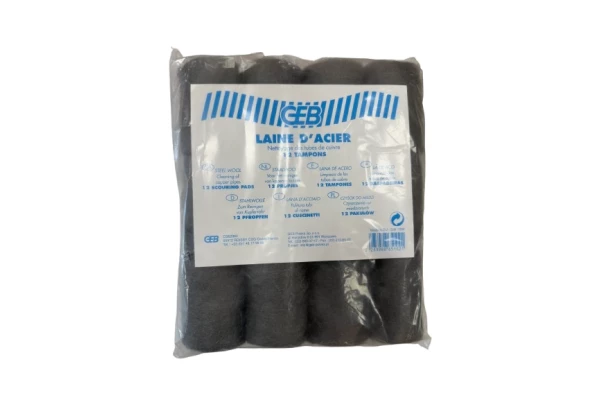 Geb - Laine d'acier sachet de 12 tampons