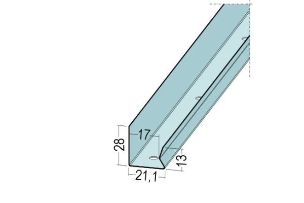 Ossature Cornière lisse Long. 3 m pour encastrer les fourrures F47