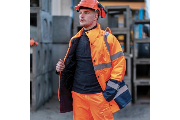 Parka HV Orange/Bleu - L     (stocké Catenne)