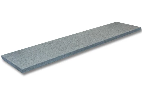 Cubik - Marche granit gris foncé G654 150x35x3 dessus flammé - 4 chants adoucis
