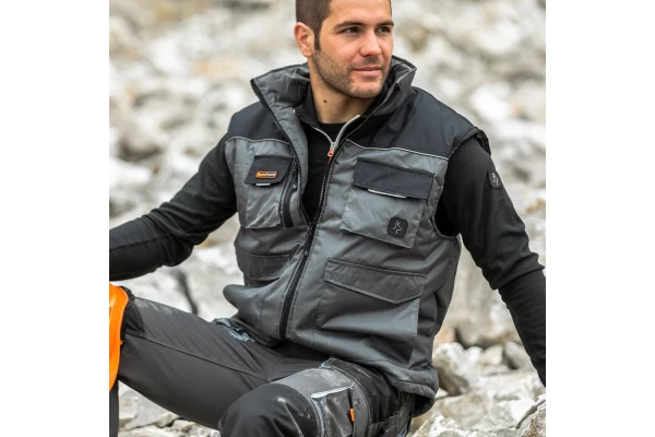 Gilet SMART WORK Gris/Noir - M      (Stocké Catenne)