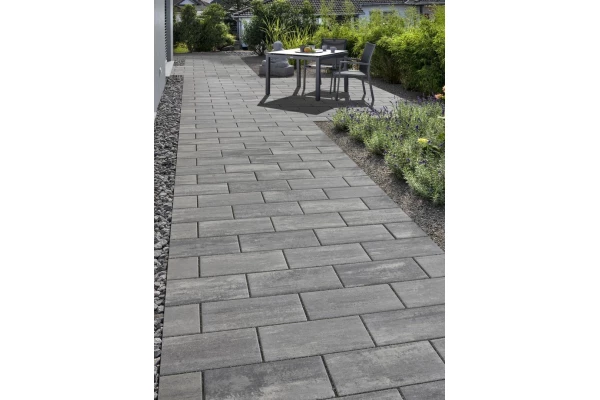 KANN Pavé écologique déco Stratos Aqua gris titane béton lisse 40/20/8