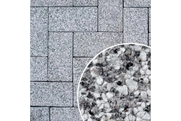 HB Pavé lavé Plaza - ép. 6 cm 20x20cm Gris moucheté