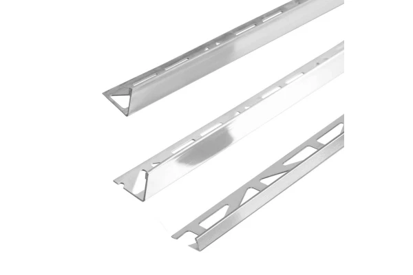 Dural - Profilé de finition chant droit en inox - H. 12,5mm L. 2,5m