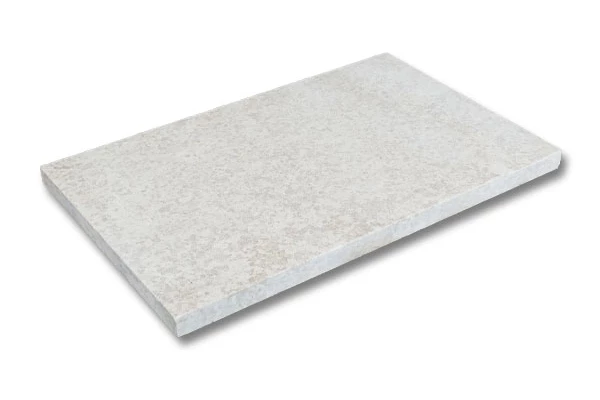 CUBIK - Dalle calcaire beige kanfanar 60x90x3  grenaillé/brosse - abbaye