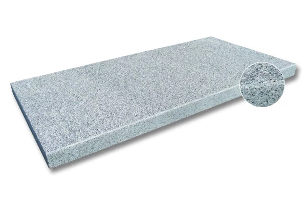 Cubik - Couvertine granit gris clair 60x30x3 - dessus flammé