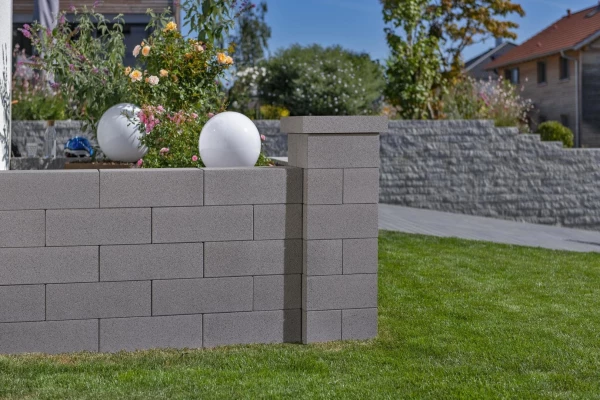 KANN Mur Vios gris 33,75x16,87x16,5 élément de pilier cm