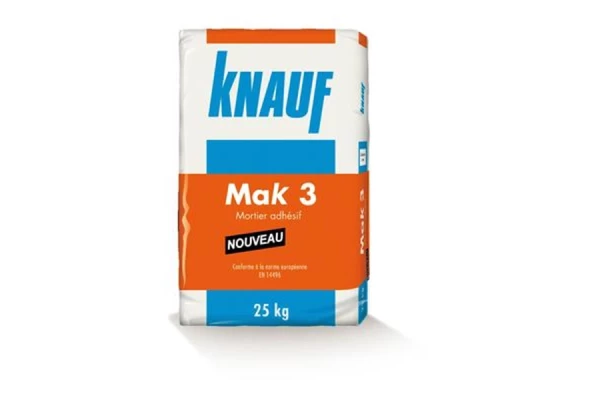 Knauf - mortier adhésif 25 kg MAK 3 (2,5kg/m²)