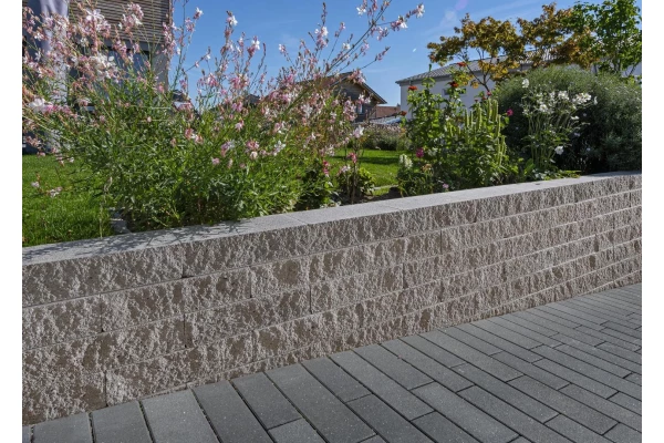 KANN Mur Muro Renature gris 50x25x15 élément de fin cm