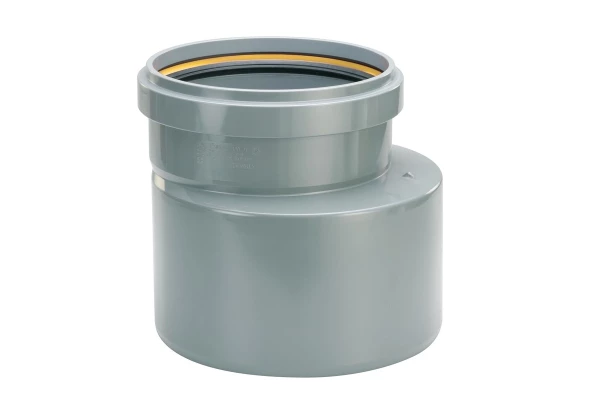 Réduction excentrée PVC assainissement à joint mâle/femelle - Ø125 x 110mm