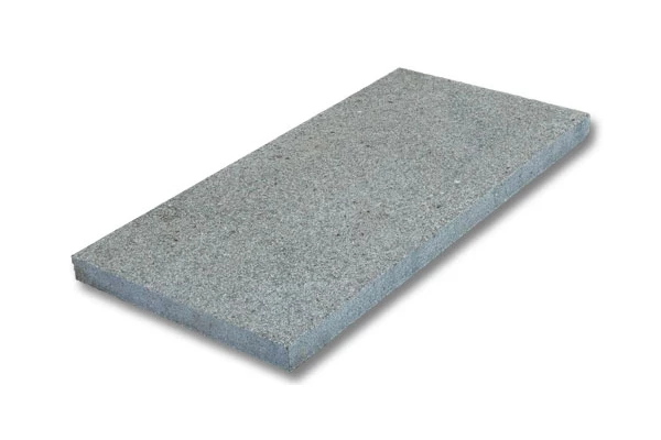 CUBIK - Dalle granit gris foncé 60x60x3 dessus flammé, reste sciée