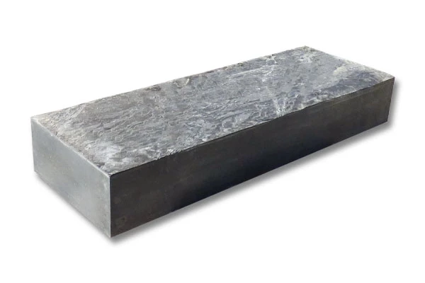 Cubik - Marche bloc ardoise noir 100x35x15 dessus flammé - 4 chants adoucis