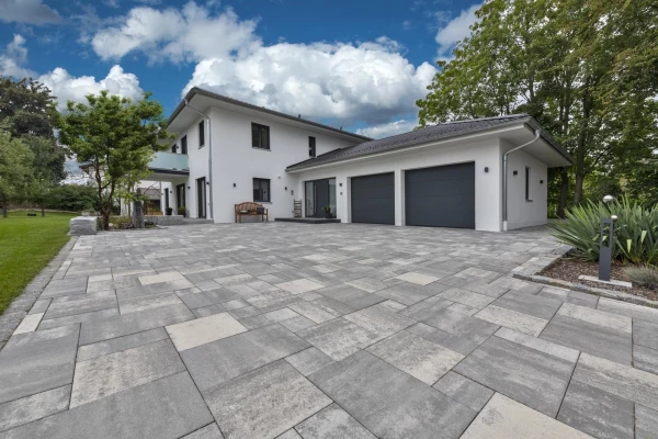 KANN Pavé Multi Tec Color nero bianco béton lisse 40x20cm ép.8cm