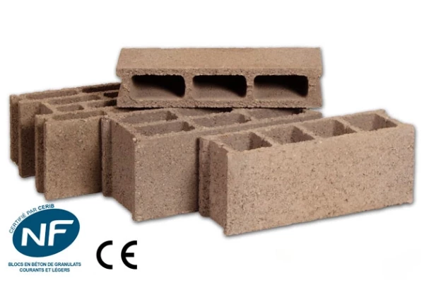Bloc béton creux 20 x 20 x 50 - B40 NF (60/pal)