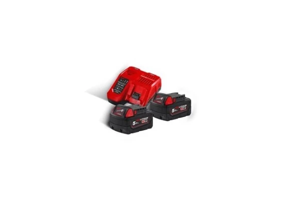 Pack de 2 batteries Milwaukee 18v 5ah + chargeur M12-18FC