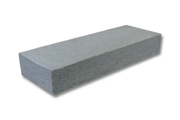 Cubik - Marche bloc granit gris foncé 120x35x15 6 faces flammées