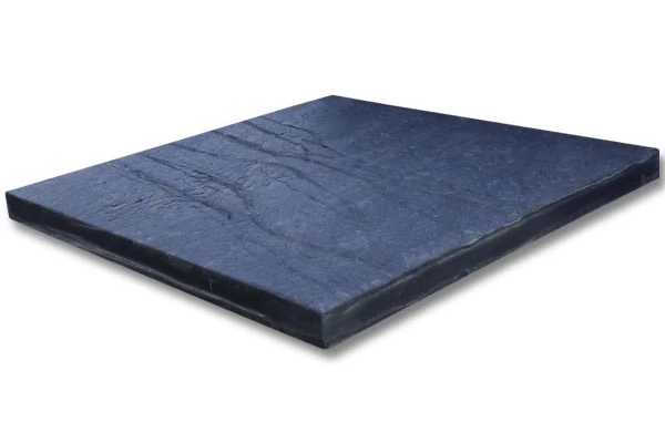 Cubik - Marche suspendue ardoise noire 120x120x8 finiton calibrée - flammée/split