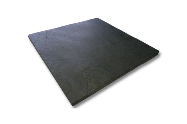 CUBIK - Dalle ardoise noire 100x100x3 finition calibrée